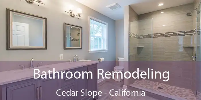 Bathroom Remodeling Cedar Slope - California