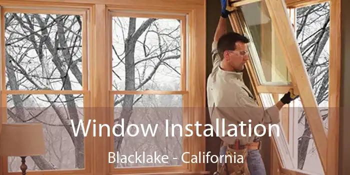 Window Installation Blacklake - California